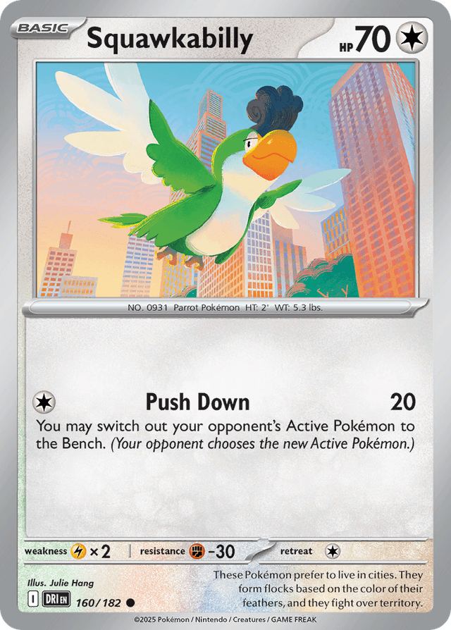 Carta Squawkabilly 160/182 do set Destined Rivals — Pokémon TCG | Bynx