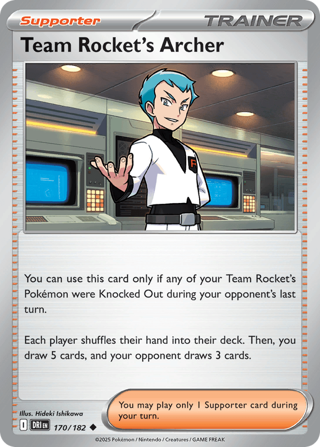 Carta Team Rocket's Archer 170/182 do set Destined Rivals — Pokémon TCG | Bynx