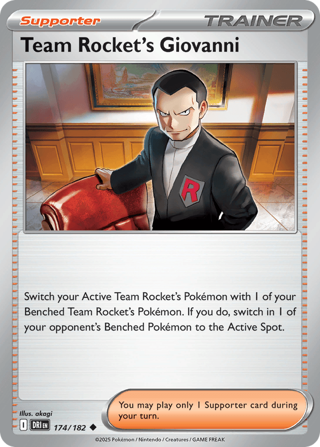 Carta Team Rocket's Giovanni 174/182 do set Destined Rivals — Pokémon TCG | Bynx