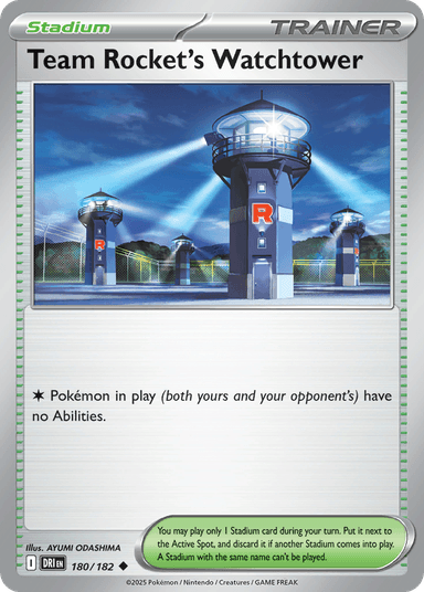 Carta Team Rocket's Watchtower 180/182 do set Destined Rivals — Pokémon TCG | Bynx