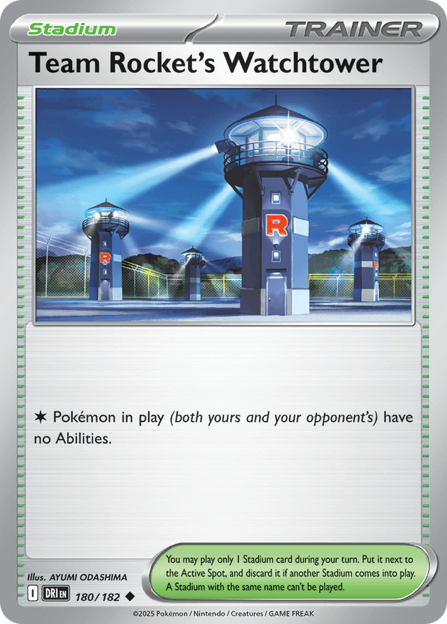 Carta Team Rocket's Watchtower 180/182 do set Destined Rivals — Pokémon TCG | Bynx