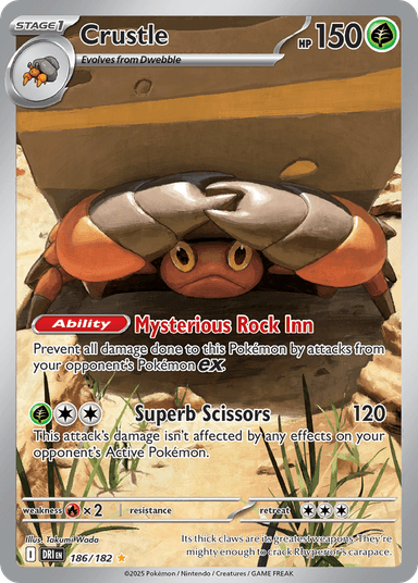 Carta Crustle 186/182 do set Destined Rivals — Pokémon TCG | Bynx