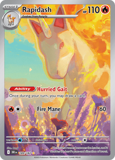 Carta Rapidash 189/182 do set Destined Rivals — Pokémon TCG | Bynx