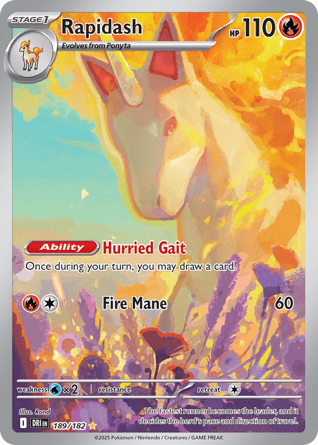 Carta Rapidash 189/182 do set Destined Rivals — Pokémon TCG | Bynx