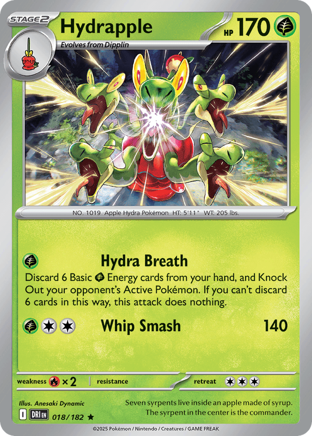 Carta Hydrapple 18/182 do set Destined Rivals — Pokémon TCG | Bynx