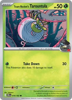 Team Rocket's Tarountula 19/182 — Rivais Predestinados