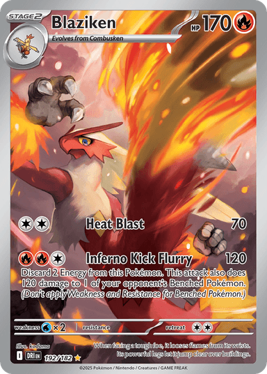 Carta Blaziken 192/182 do set Destined Rivals — Pokémon TCG | Bynx