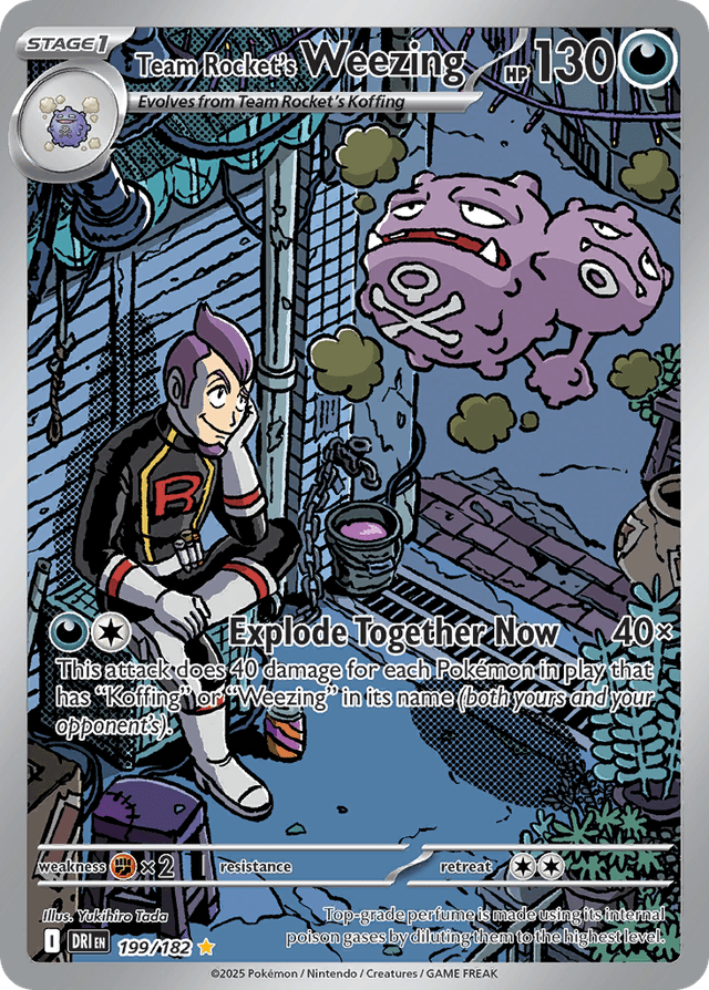 Carta Team Rocket's Weezing 199/182 do set Destined Rivals — Pokémon TCG | Bynx