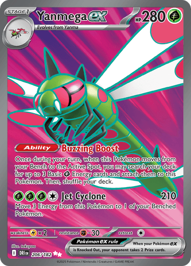 Carta Yanmega ex 206/182 do set Destined Rivals — Pokémon TCG | Bynx