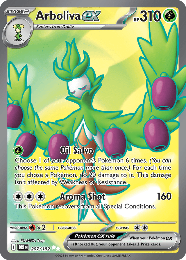 Carta Arboliva ex 207/182 do set Destined Rivals — Pokémon TCG | Bynx