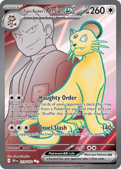Team Rocket's Persian ex 219/182 — Rivais Predestinados