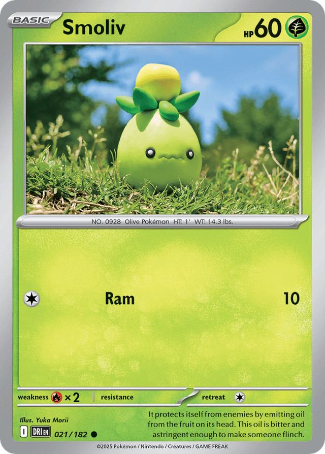 Carta Smoliv 21/182 do set Destined Rivals — Pokémon TCG | Bynx