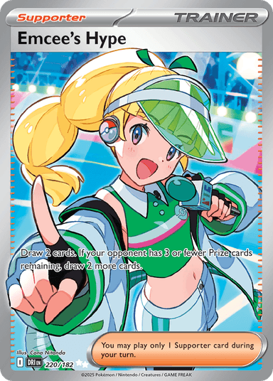 Carta Emcee's Hype 220/182 do set Destined Rivals — Pokémon TCG | Bynx