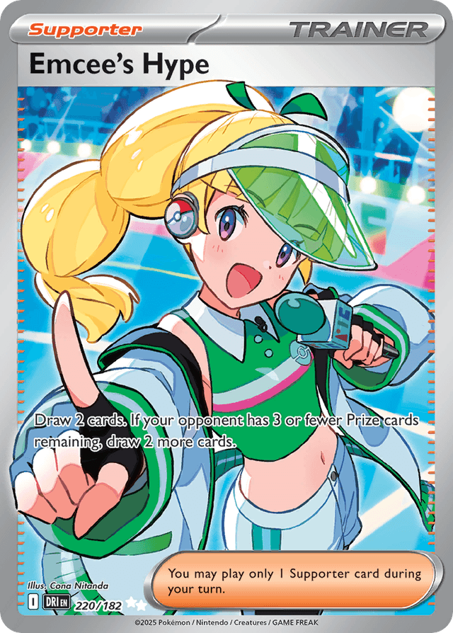 Carta Emcee's Hype 220/182 do set Destined Rivals — Pokémon TCG | Bynx