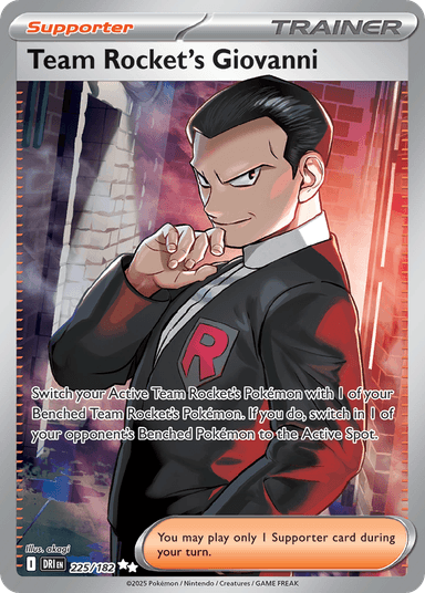Carta Team Rocket's Giovanni 225/182 do set Destined Rivals — Pokémon TCG | Bynx