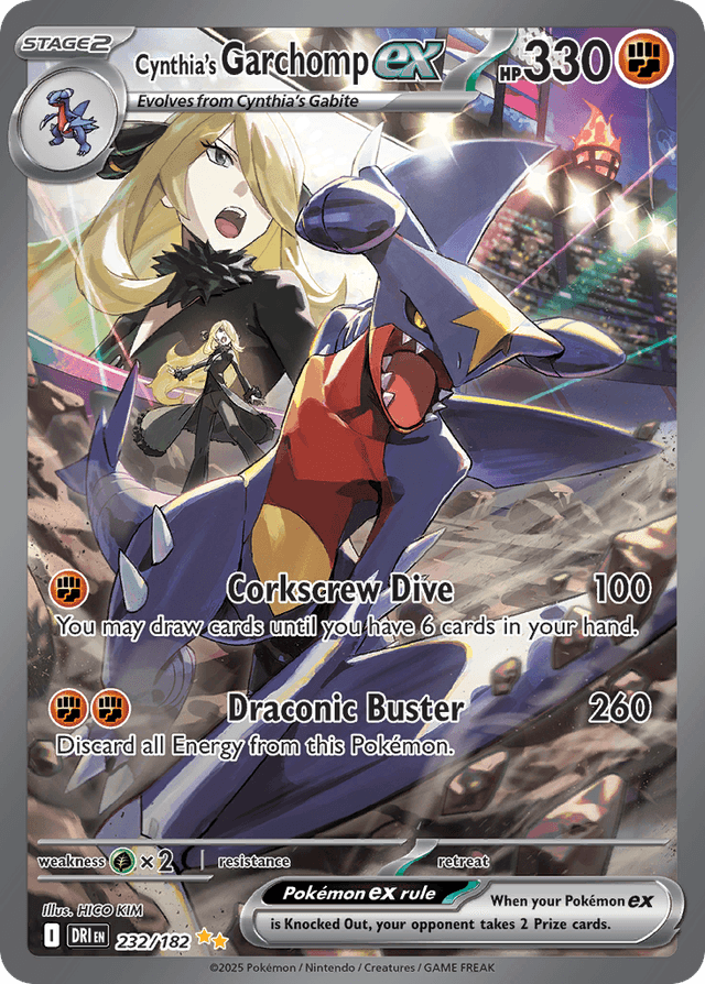 Carta Cynthia's Garchomp ex 232/182 do set Destined Rivals — Pokémon TCG | Bynx