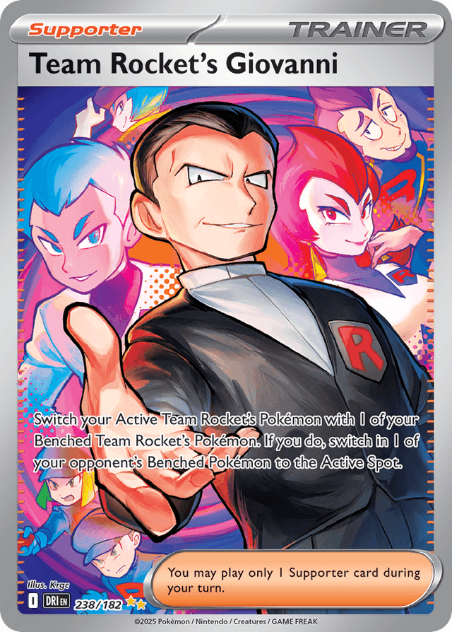 Carta Team Rocket's Giovanni 238/182 do set Destined Rivals — Pokémon TCG | Bynx