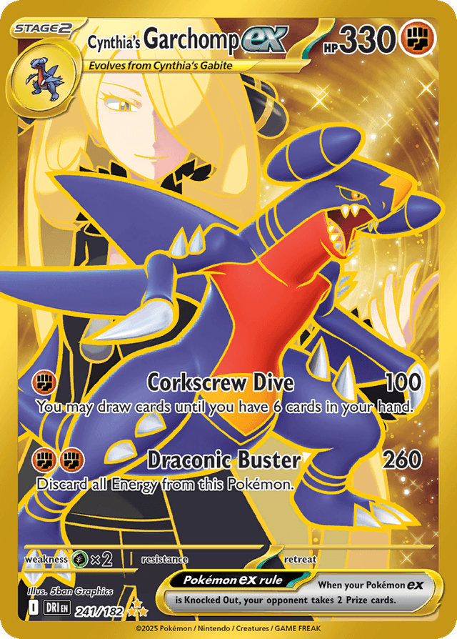 Carta Cynthia's Garchomp ex 241/182 do set Destined Rivals — Pokémon TCG | Bynx