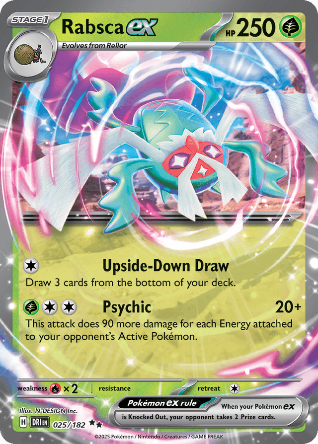 Carta Rabsca ex 25/182 do set Destined Rivals — Pokémon TCG | Bynx