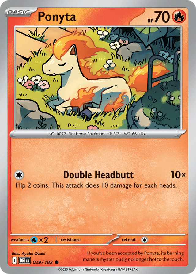 Carta Ponyta 29/182 do set Destined Rivals — Pokémon TCG | Bynx