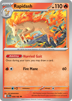 Rapidash 30/182 — Rivais Predestinados