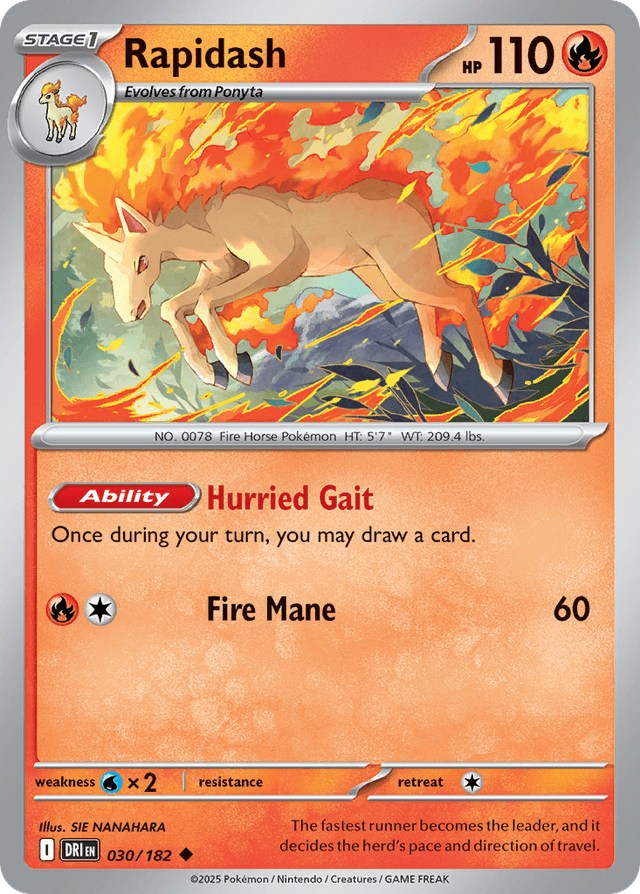 Carta Rapidash 30/182 do set Destined Rivals — Pokémon TCG | Bynx