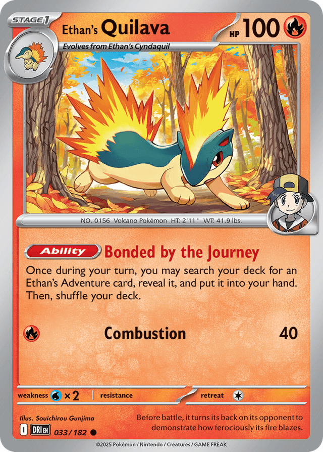 Carta Ethan's Quilava 33/182 do set Destined Rivals — Pokémon TCG | Bynx