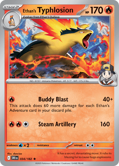 Carta Ethan's Typhlosion 34/182 do set Destined Rivals — Pokémon TCG | Bynx