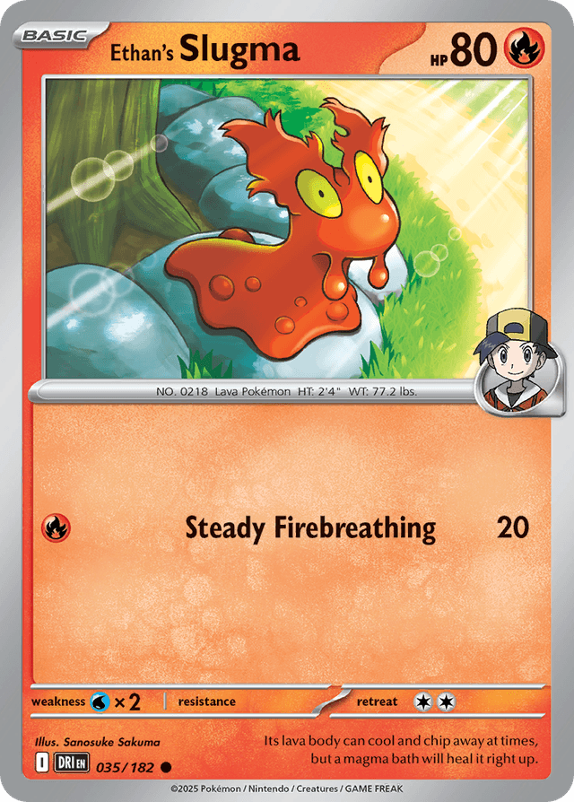 Carta Ethan's Slugma 35/182 do set Destined Rivals — Pokémon TCG | Bynx