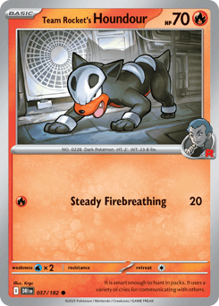 Team Rocket's Houndour 37/182 — Rivais Predestinados