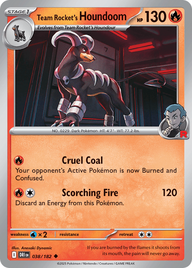 Carta Team Rocket's Houndoom 38/182 do set Destined Rivals — Pokémon TCG | Bynx
