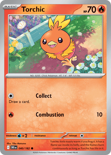 Carta Torchic 40/182 do set Destined Rivals — Pokémon TCG | Bynx