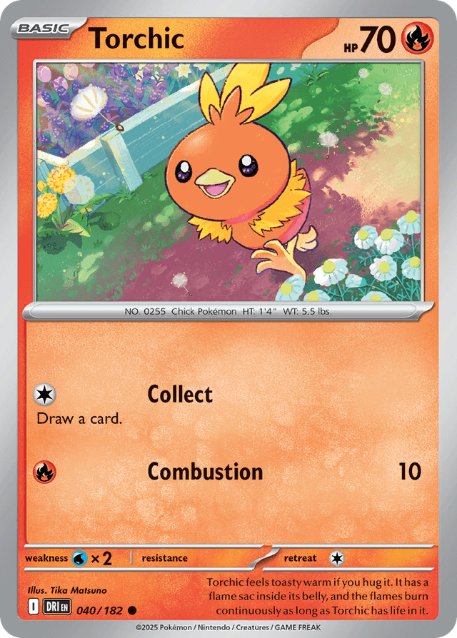 Carta Torchic 40/182 do set Destined Rivals — Pokémon TCG | Bynx