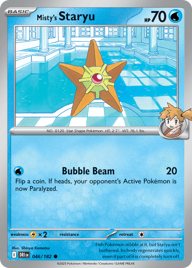 Carta Misty's Staryu 46/182 do set Destined Rivals — Pokémon TCG | Bynx