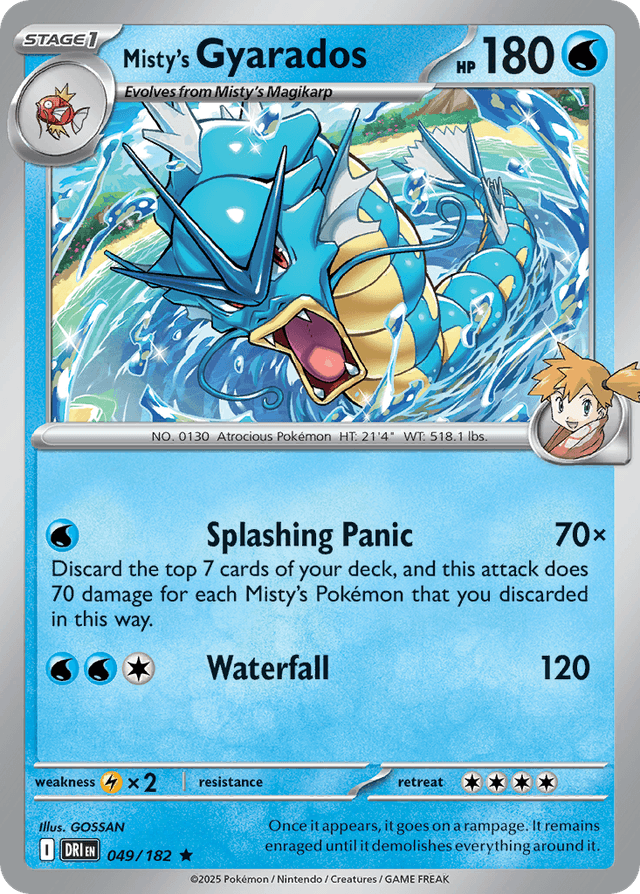 Carta Misty's Gyarados 49/182 do set Destined Rivals — Pokémon TCG | Bynx