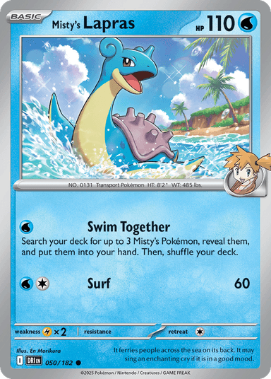 Carta Misty's Lapras 50/182 do set Destined Rivals — Pokémon TCG | Bynx