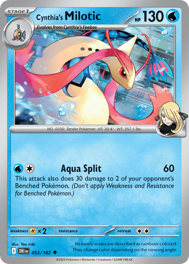 Carta Cynthia's Milotic 53/182 do set Destined Rivals — Pokémon TCG | Bynx