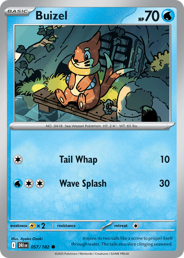 Carta Buizel 57/182 do set Destined Rivals — Pokémon TCG | Bynx