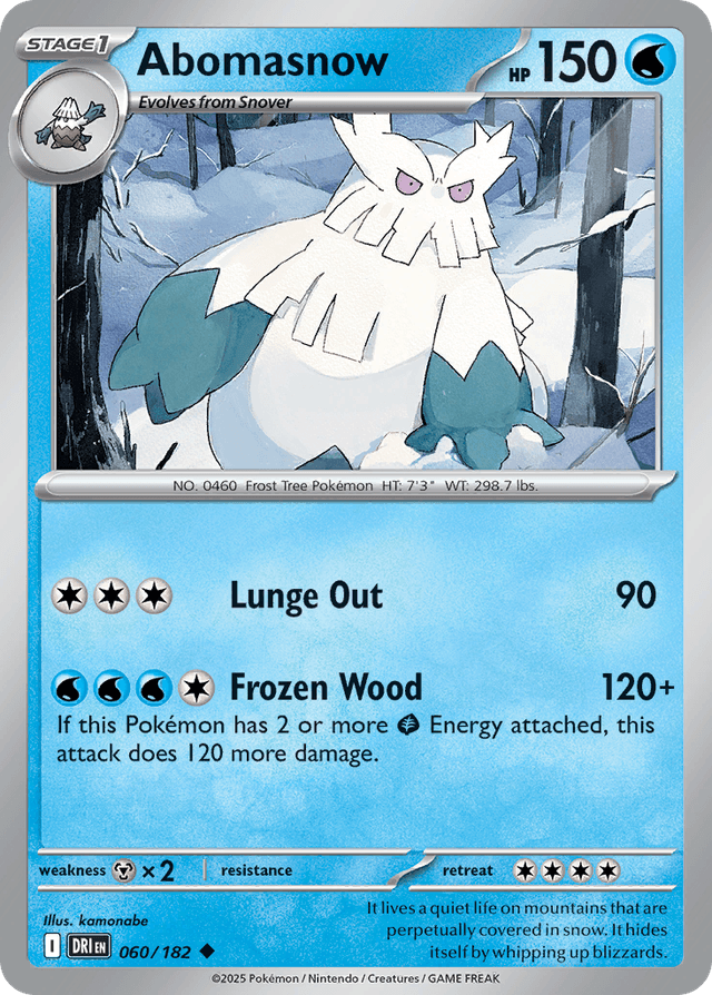 Carta Abomasnow 60/182 do set Destined Rivals — Pokémon TCG | Bynx