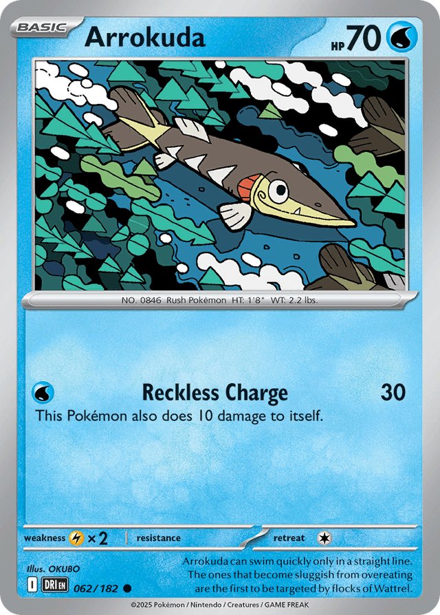Carta Arrokuda 62/182 do set Destined Rivals — Pokémon TCG | Bynx
