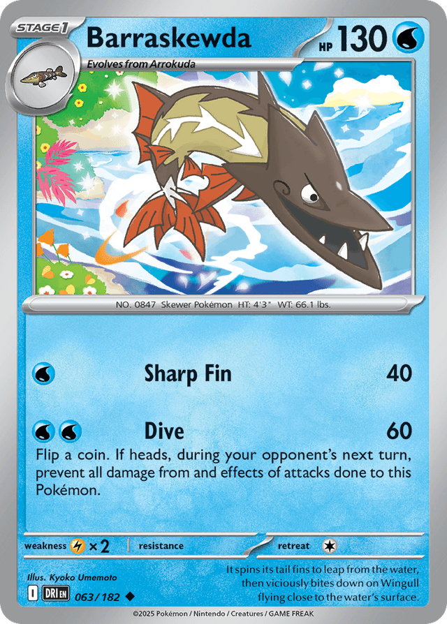 Carta Barraskewda 63/182 do set Destined Rivals — Pokémon TCG | Bynx