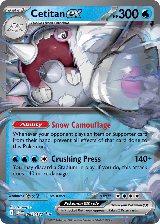 Carta Cetitan ex 65/182 do set Destined Rivals — Pokémon TCG | Bynx