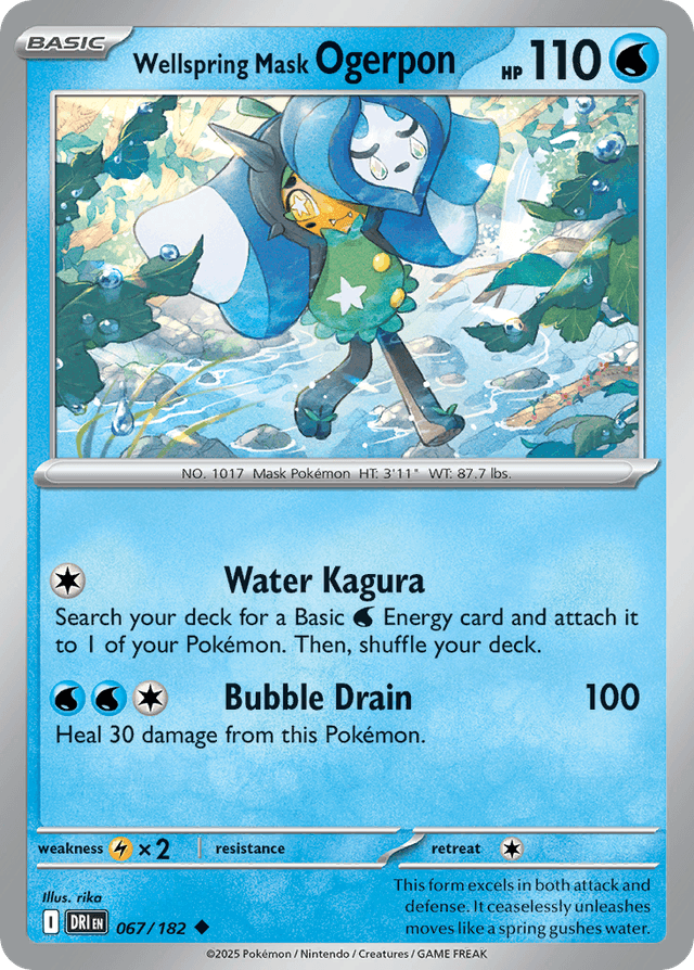 Carta Wellspring Mask Ogerpon 67/182 do set Destined Rivals — Pokémon TCG | Bynx
