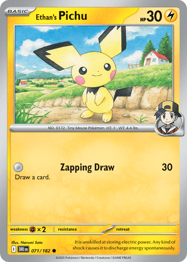 Carta Ethan's Pichu 71/182 do set Destined Rivals — Pokémon TCG | Bynx