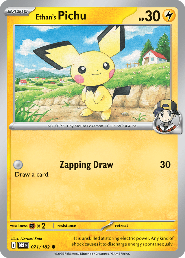 Carta Ethan's Pichu 71/182 do set Destined Rivals — Pokémon TCG | Bynx