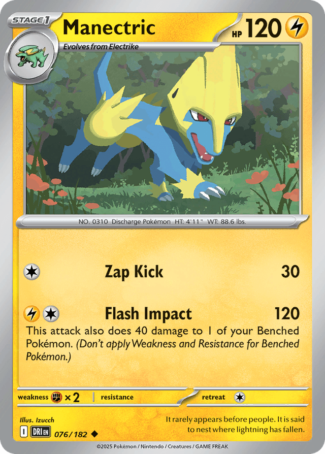 Carta Manectric 76/182 do set Destined Rivals — Pokémon TCG | Bynx
