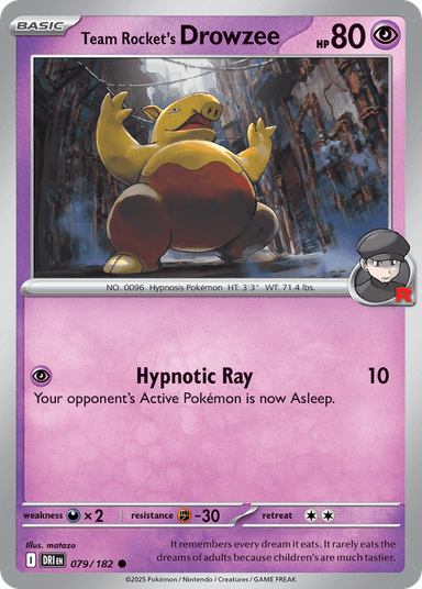 Carta Team Rocket's Drowzee 79/182 do set Destined Rivals — Pokémon TCG | Bynx