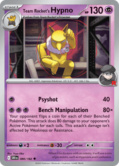 Team Rocket's Hypno 80/182 — Rivais Predestinados