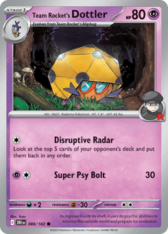 Team Rocket's Dottler 88/182 — Rivais Predestinados