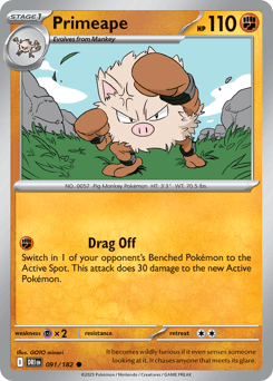 Primeape 91/182 — Rivais Predestinados